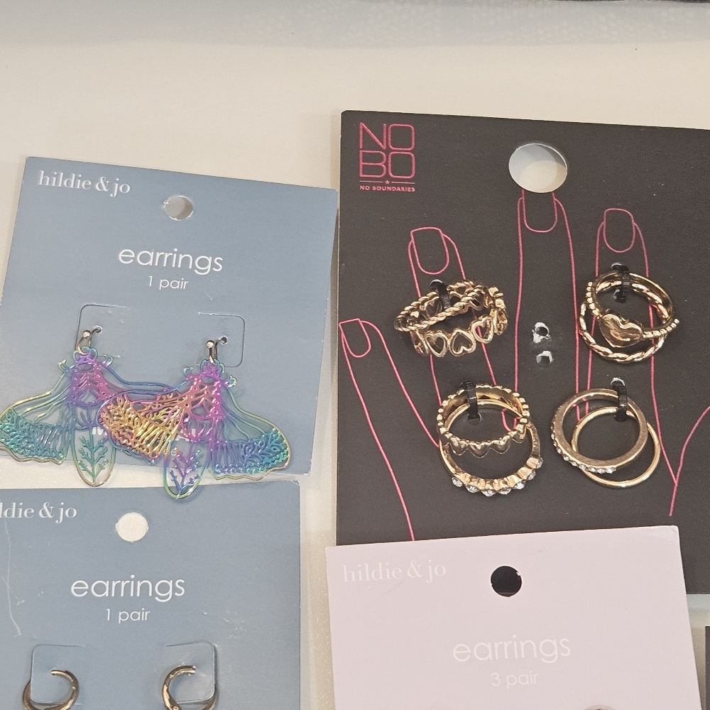 Resellers Jewelry Bundle NWT Hildie & Jo + NOBO FashionEarrings, Rings Pendants - Picture 4 of 5